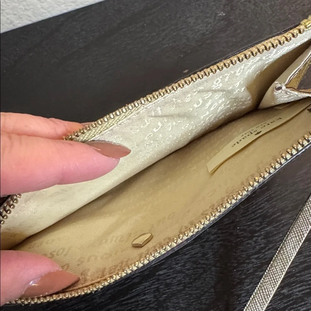 Kate Spade Gold Glitter Wristlet Excellent‎ Condition